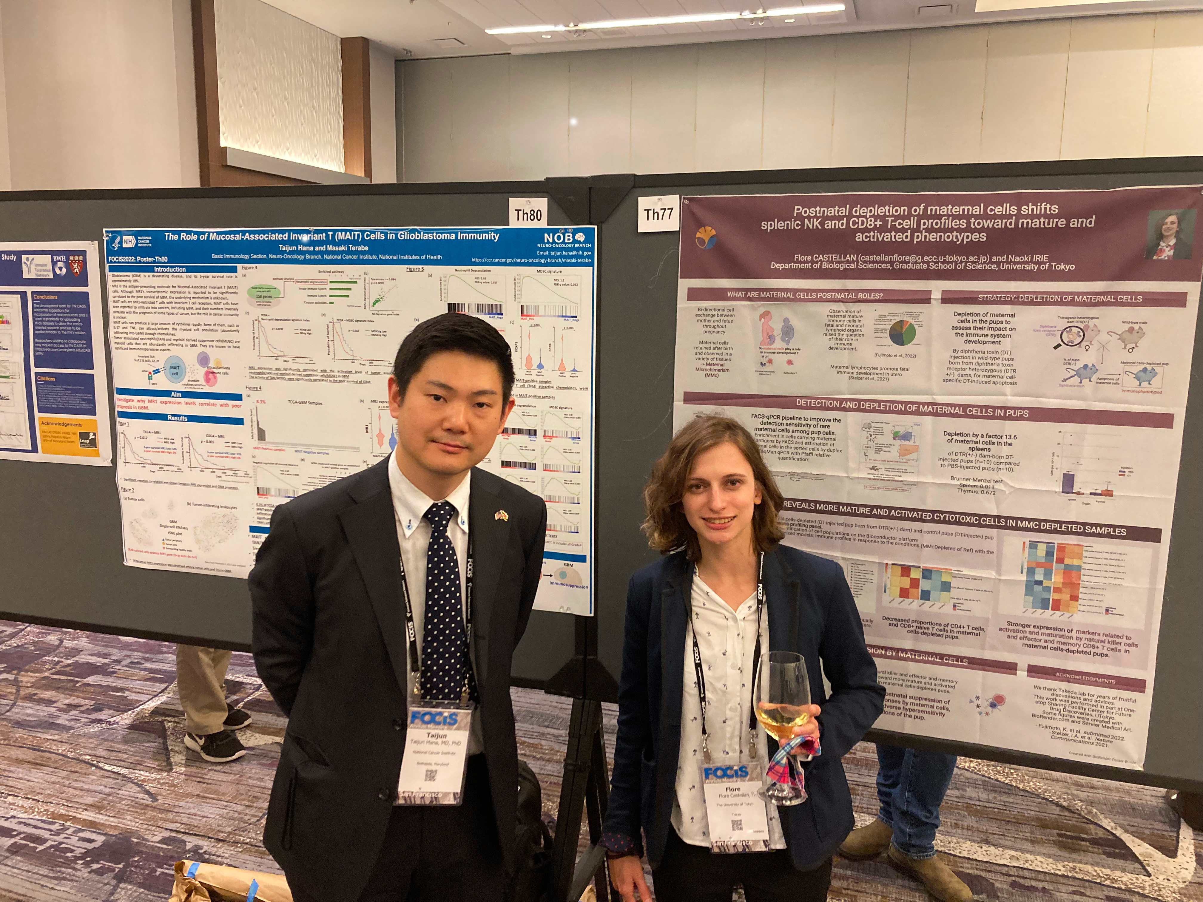 Photo 3: Poster presentation sideby- side another UTokyo alumni.